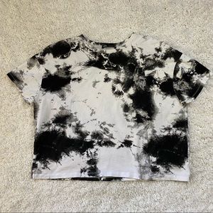ZARA Marble Abstract Crop Top